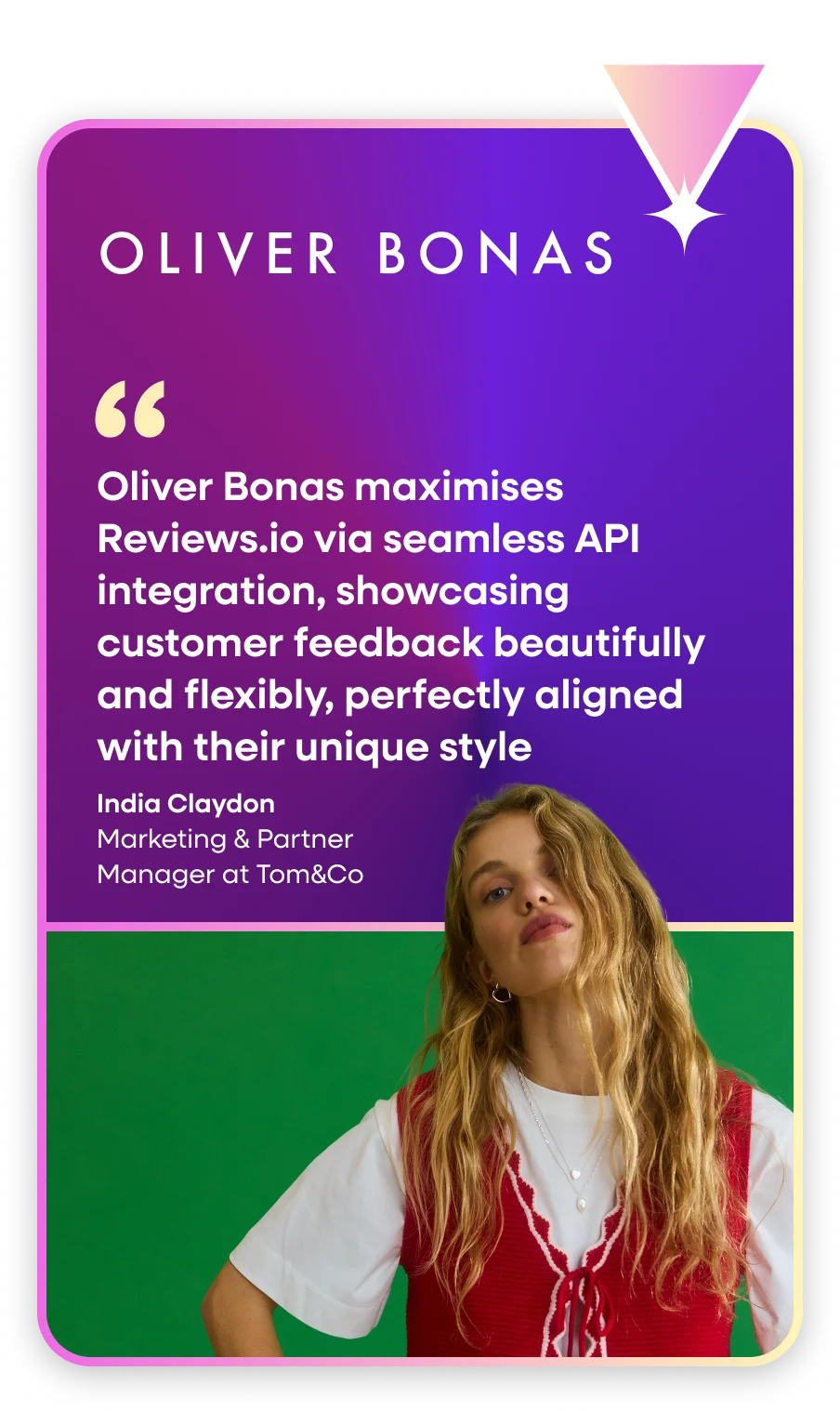 Oliver Bonas testimonial